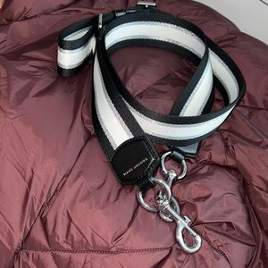 Marc Jacobs Purse Strap- Black/ off white / silver
